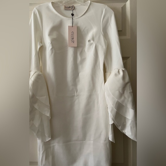 NWT ASOS CLUB L BODY-CON SCUBA MINI DRESS 8 - Picture 9 of 10